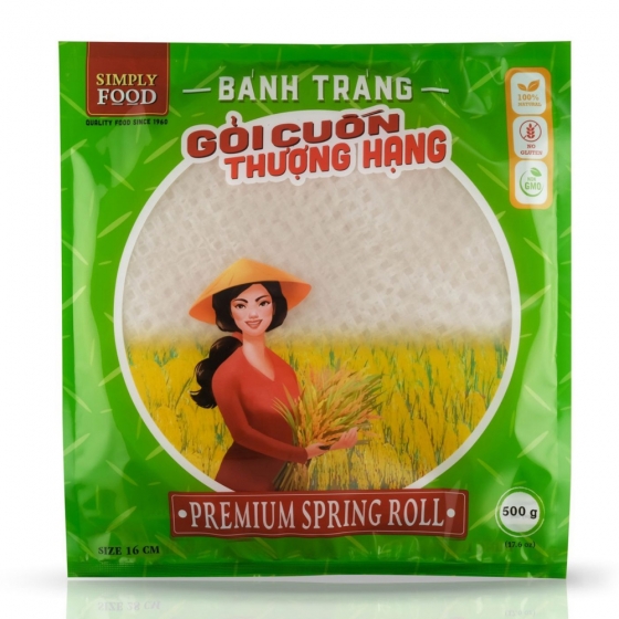 Premium Spring Roll Rice Paper (Circle) Sizes 16cm