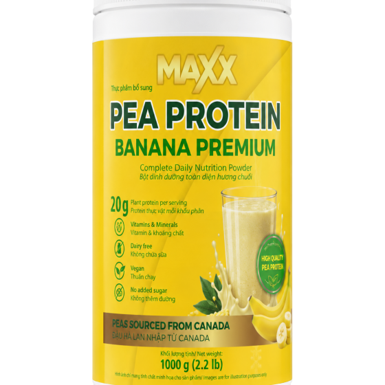 MAXX PEA PROTEIN BANANA PREMIUM - BỘT PROTEIN VỊ CHUỐI