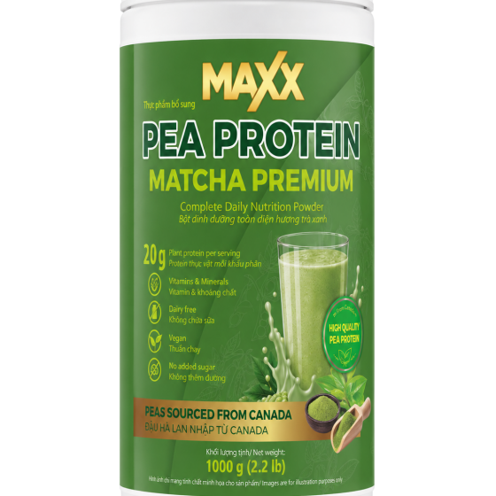 MAXX PEA PROTEIN MATCHA PREMIUM - BỘT PROTEIN VỊ MATCHA